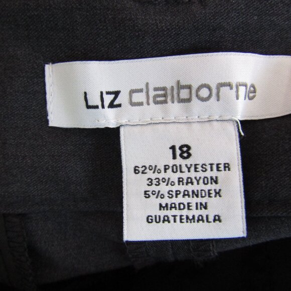 Liz Claiborne Sophie Secretly Slender Pants Women’s Size 18 Charcoal Stretch NWT - Picture 5 of 6